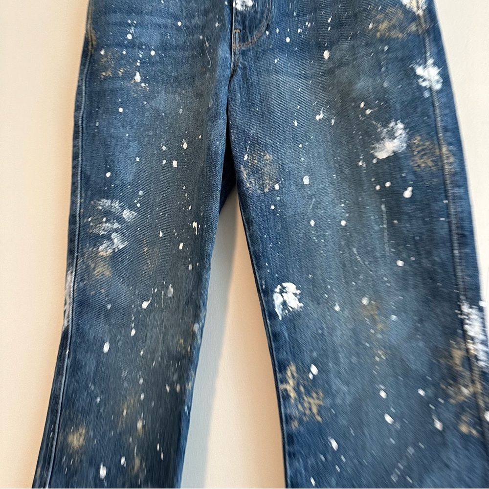 Frame | Le Sylvie Kick Boot Splattered Denim Jean… - image 7